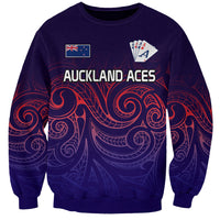 New Zealand Auckland Cricket Sweatshirt Maori Traditional Ethnic Style LT9 Unisex Gradient - Polynesian Pride