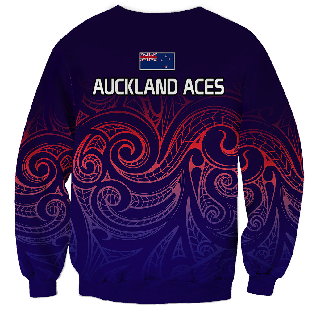 New Zealand Auckland Cricket Sweatshirt Maori Traditional Ethnic Style LT9 - Polynesian Pride