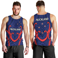New Zealand Auckland Cricket Men Tank Top Polynesian with Maori Koru LT9 - Polynesian Pride