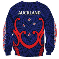 New Zealand Auckland Cricket Sweatshirt Polynesian with Maori Koru LT9 - Polynesian Pride