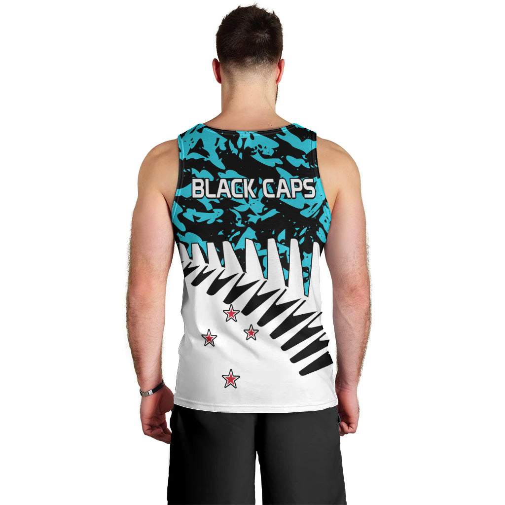 New Zealand Cricket Men Tank Top Black Cap Sporty Style No2 LT9 - Polynesian Pride