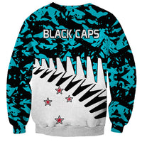 New Zealand Cricket Sweatshirt Black Cap Sporty Style No2 LT9 - Polynesian Pride