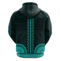 African Dashiki Hoodie With Polynesian Pattern Teal LT9 - Polynesian Pride