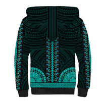 African Dashiki Sherpa Hoodie With Polynesian Pattern - Teal LT9 - Polynesian Pride