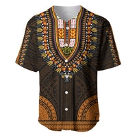 African Dashiki Baseball Jersey With Polynesian Pattern - Gold LT9 Gold - Polynesian Pride