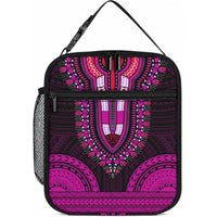 African Dashiki With Polynesian Pattern Pink Lunch Bag LT9 10.2 × 8.3 × 4.3 inch Pink - Polynesian Pride