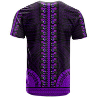 African Dashiki T Shirt With Polynesian Pattern Purple LT9 - Polynesian Pride