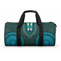 African Dashiki With Tapa Pattern - Teal Duffle Bag LT9 One size Teal - Polynesian Pride