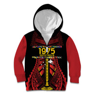 Independen Stet bilong Papua Niugini 1975 Kid Hoodie Red Tribal Papua New Guinea Province Flag LT9 Zip Hoodie Red - Polynesian Pride