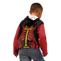 Independen Stet bilong Papua Niugini 1975 Kid Hoodie Red Tribal Papua New Guinea Province Flag LT9 - Polynesian Pride