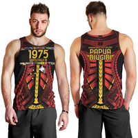 Independen Stet bilong Papua Niugini 1975 Men Tank Top Red Tribal Papua New Guinea Province Flag LT9 - Polynesian Pride