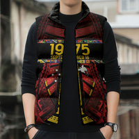 Independen Stet bilong Papua Niugini 1975 Sleeveless Puffer Jacket Red Tribal Papua New Guinea Province Flag LT9 - Polynesian Pride