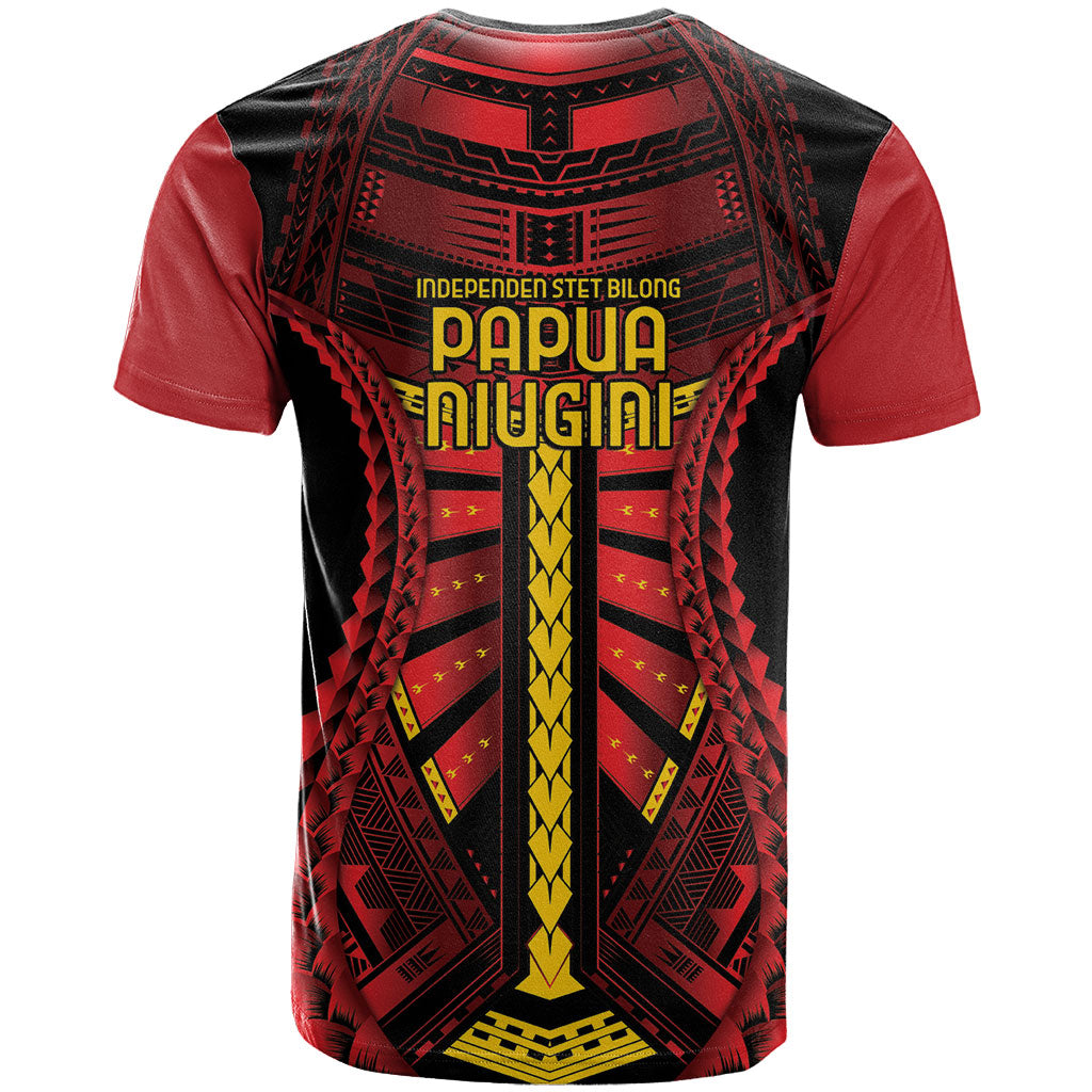 Independen Stet bilong Papua Niugini 1975 T Shirt Red Tribal Papua New Guinea Province Flag LT9 - Polynesian Pride