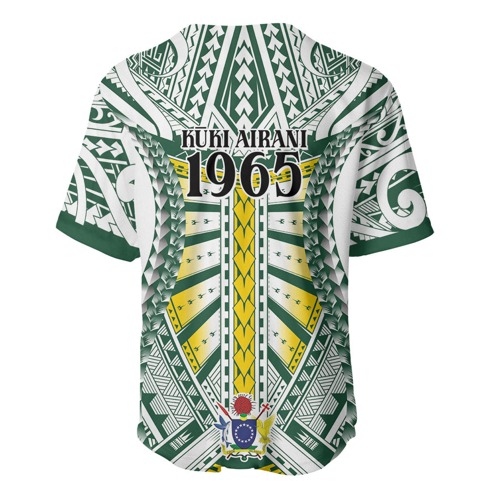 Cook Islands 1965 National Pride Baseball Jersey White Tribal Pattern LT9 - Polynesian Pride