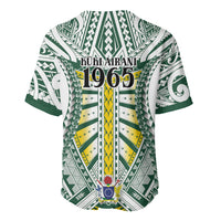 Cook Islands 1965 National Pride Baseball Jersey White Tribal Pattern LT9 - Polynesian Pride