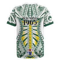 Cook Islands 1965 National Pride Rugby Jersey White Tribal Pattern LT9 - Polynesian Pride