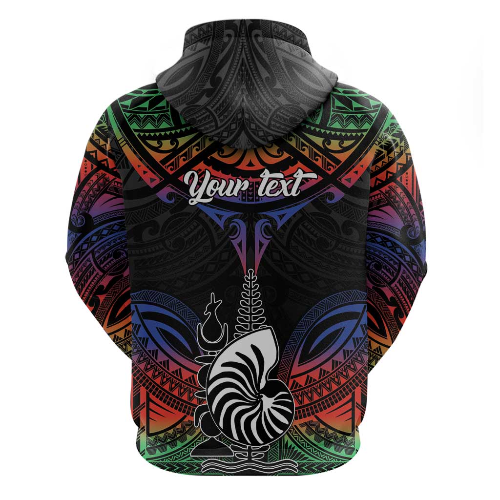 Personalised New Caledonia All Saints Day Hoodie Candle Light with Polynesian Style