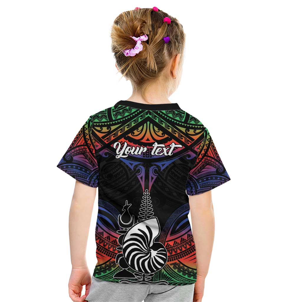 Personalised New Caledonia All Saints Day Kid T Shirt Candle Light with Polynesian Style LT9 - Polynesian Pride
