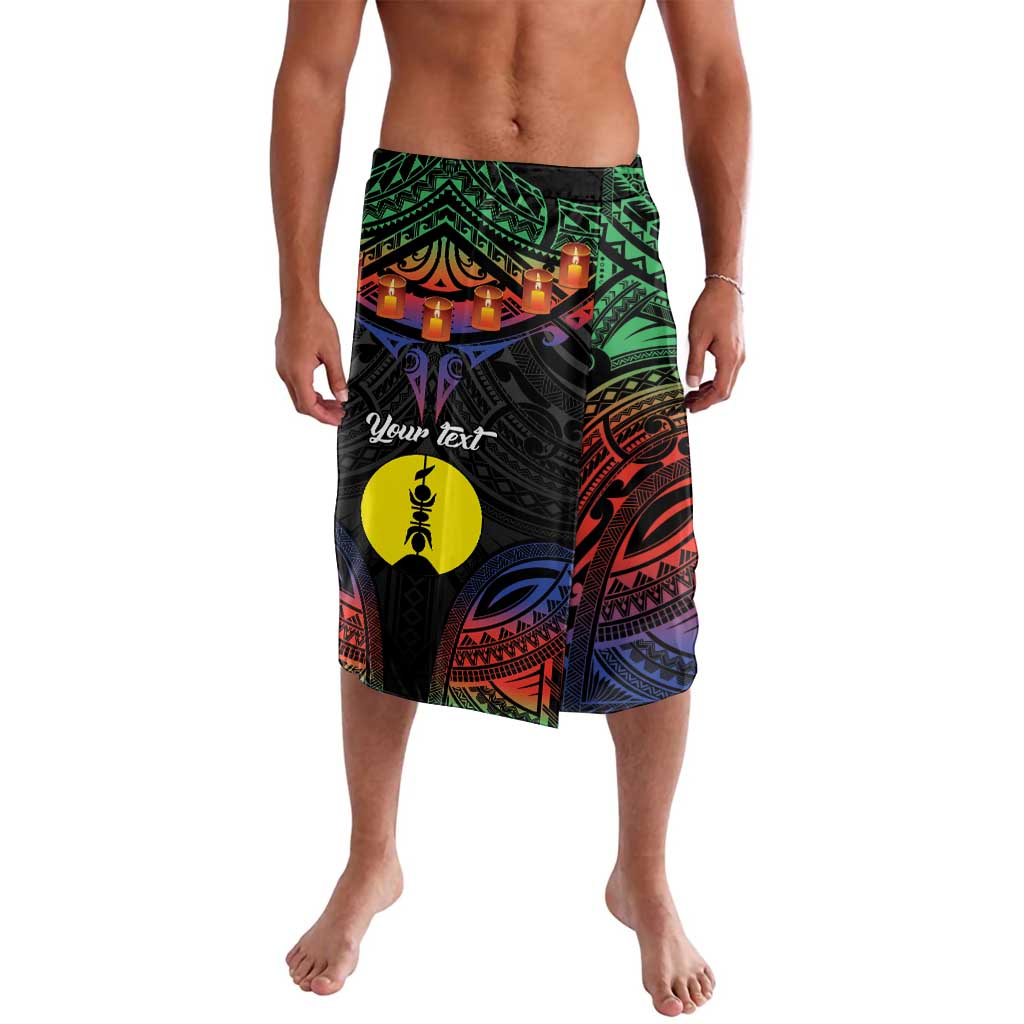 Personalised New Caledonia All Saints Day Lavalava Candle Light with Polynesian Style