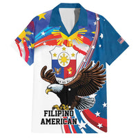 Personalized Filipino-American Family Matching Tank Maxi Dress and Hawaiian Shirt The Eight-Rayed Sun with Bald Eagle