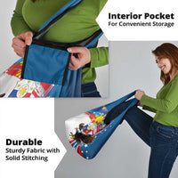 Personalized Filipino-American Grocery Bag The Eight-Rayed Sun with Bald Eagle