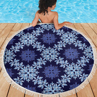 Palaka Hawaiian Quilt Seamless Pattern Beach Blanket - Polynesian Pride