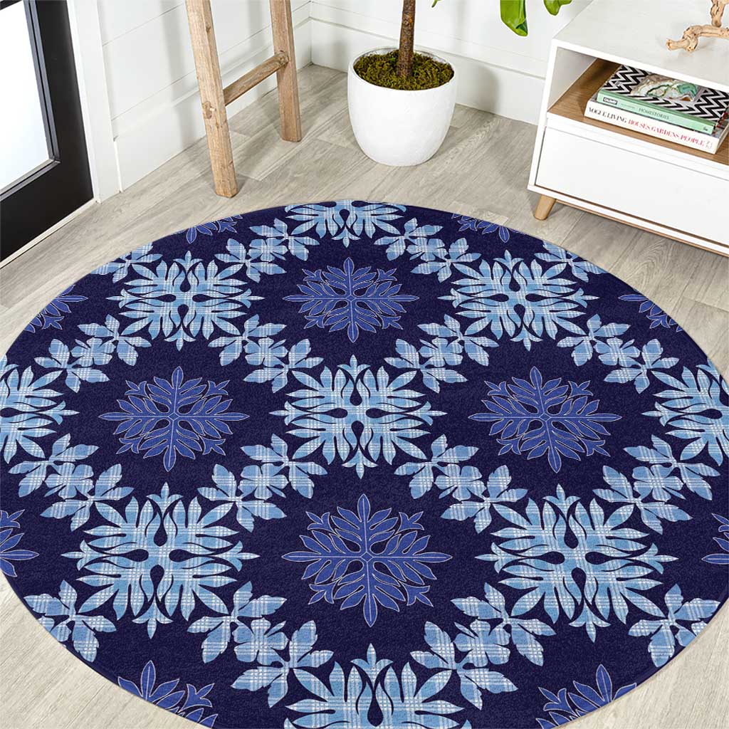 Palaka Hawaiian Quilt Seamless Pattern Round Carpet - Polynesian Pride