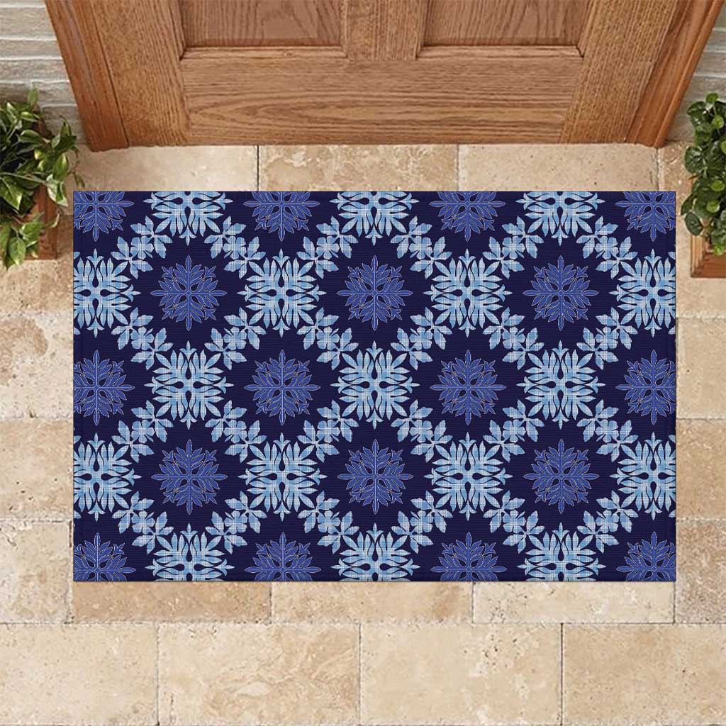Palaka Hawaiian Quilt Seamless Pattern Rubber Doormat - Polynesian Pride