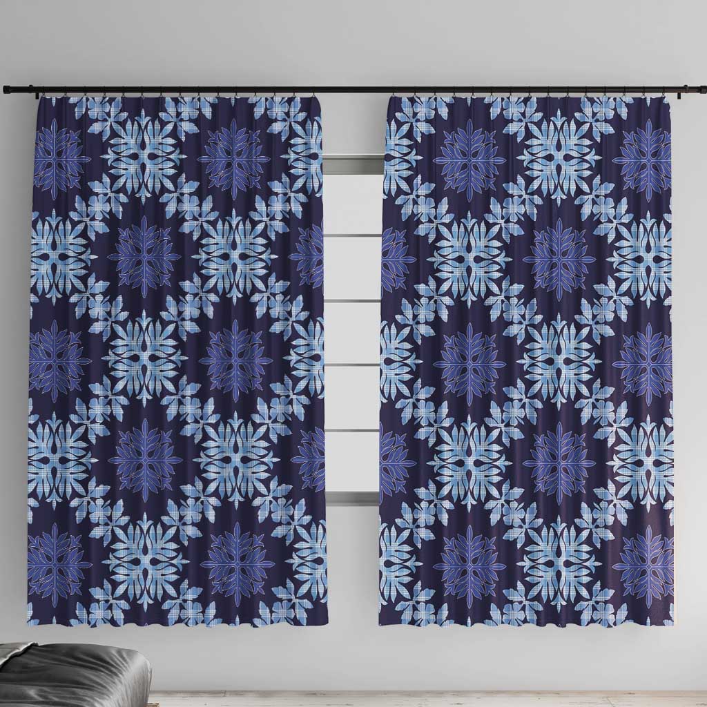Palaka Hawaiian Quilt Seamless Pattern Window Curtain - Polynesian Pride