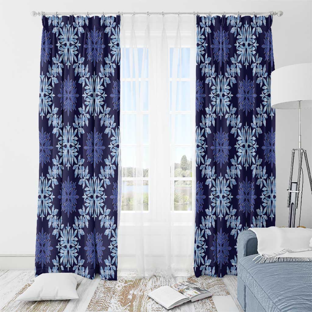 Palaka Hawaiian Quilt Seamless Pattern Window Curtain - Polynesian Pride