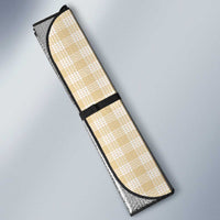 Squares Maile Leaf Auto Sun Shade Beige Palaka Hawaiian Quilt Pattern - Polynesian Pride