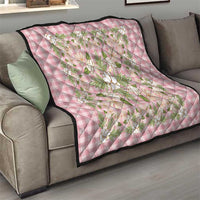 Squares Maile Leaf Quilt Pink Palaka Hawaiian Quilt Pattern - Polynesian Pride