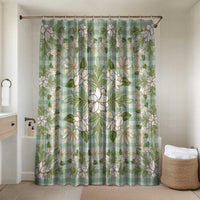Squares Maile Leaf Bathroom Set Turquoise Palaka Hawaiian Quilt Pattern - Polynesian Pride
