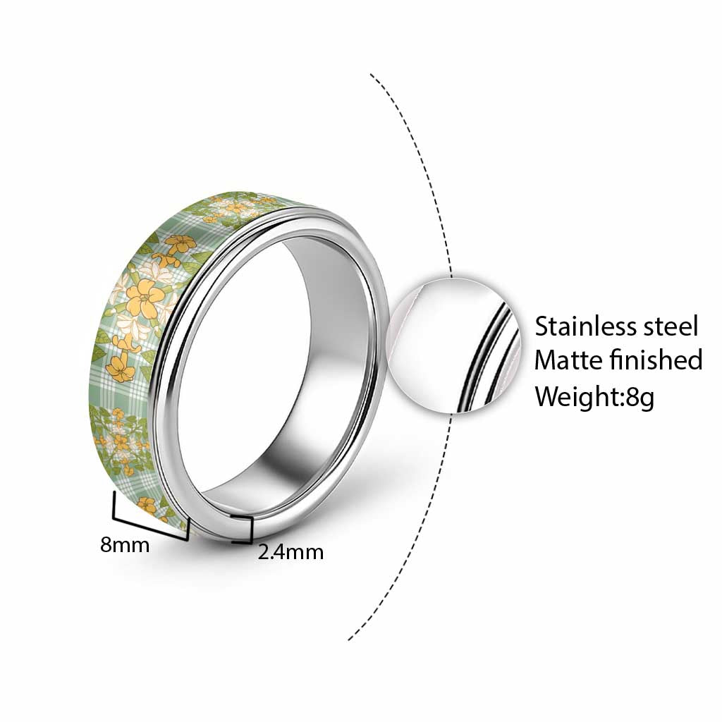 Squares Puakenikeni and Kalo Classic Ring Turquoise Palaka Hawaiian Quilt Pattern - Polynesian Pride