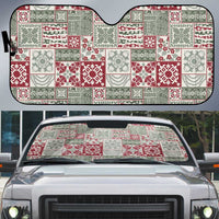 Mele Kalikimaka Hawaii Christmas Auto Sun Shade Aloha Spirit with Hawaiian Quilt Pattern - Polynesian Pride