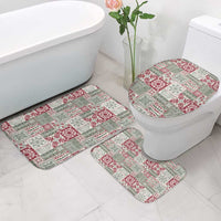 Mele Kalikimaka Hawaii Christmas Bathroom Set Aloha Spirit with Hawaiian Quilt Pattern - Polynesian Pride