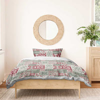 Mele Kalikimaka Hawaii Christmas Bedding Set Aloha Spirit with Hawaiian Quilt Pattern - Polynesian Pride