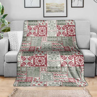 Mele Kalikimaka Hawaii Christmas Blanket Aloha Spirit with Hawaiian Quilt Pattern - Polynesian Pride