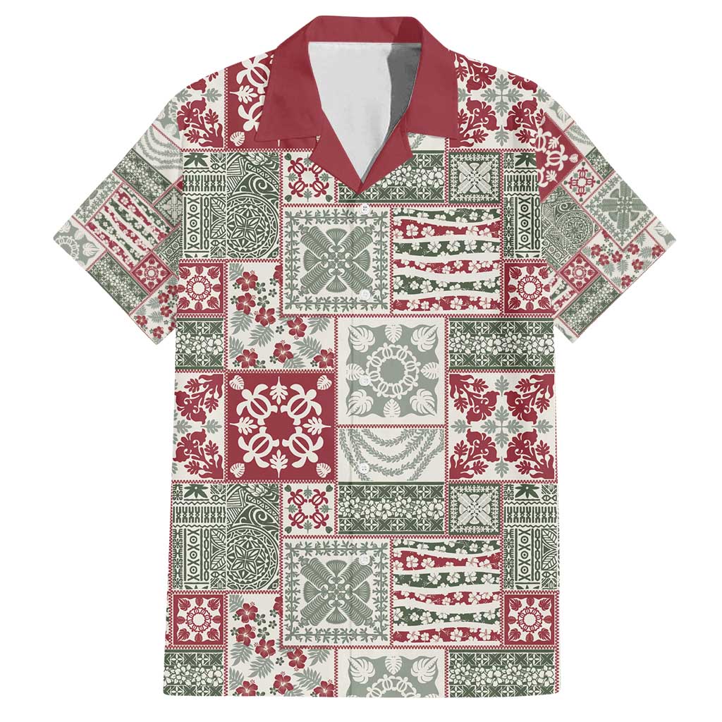 Mele Kalikimaka Hawaii Christmas Family Matching Summer Maxi Dress and Hawaiian Shirt Aloha Spirit with Hawaiian Quilt Pattern - Polynesian Pride
