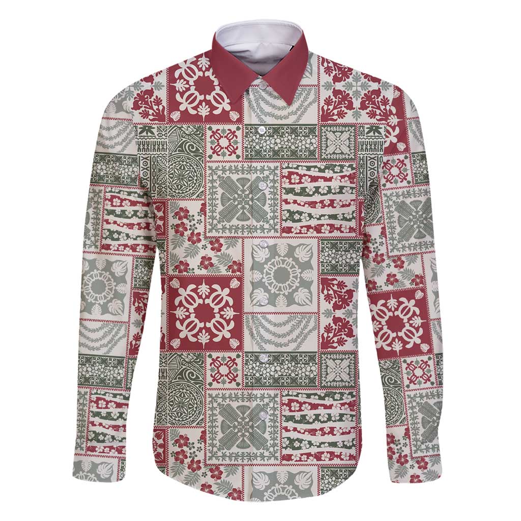 Mele Kalikimaka Hawaii Christmas Family Matching Tank Maxi Dress and Hawaiian Shirt Aloha Spirit with Hawaiian Quilt Pattern - Polynesian Pride