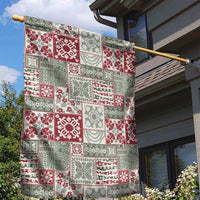 Mele Kalikimaka Hawaii Christmas Garden Flag Aloha Spirit with Hawaiian Quilt Pattern - Polynesian Pride