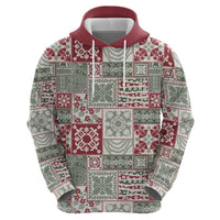 Mele Kalikimaka Hawaii Christmas Hoodie Aloha Spirit with Hawaiian Quilt Pattern - Polynesian Pride