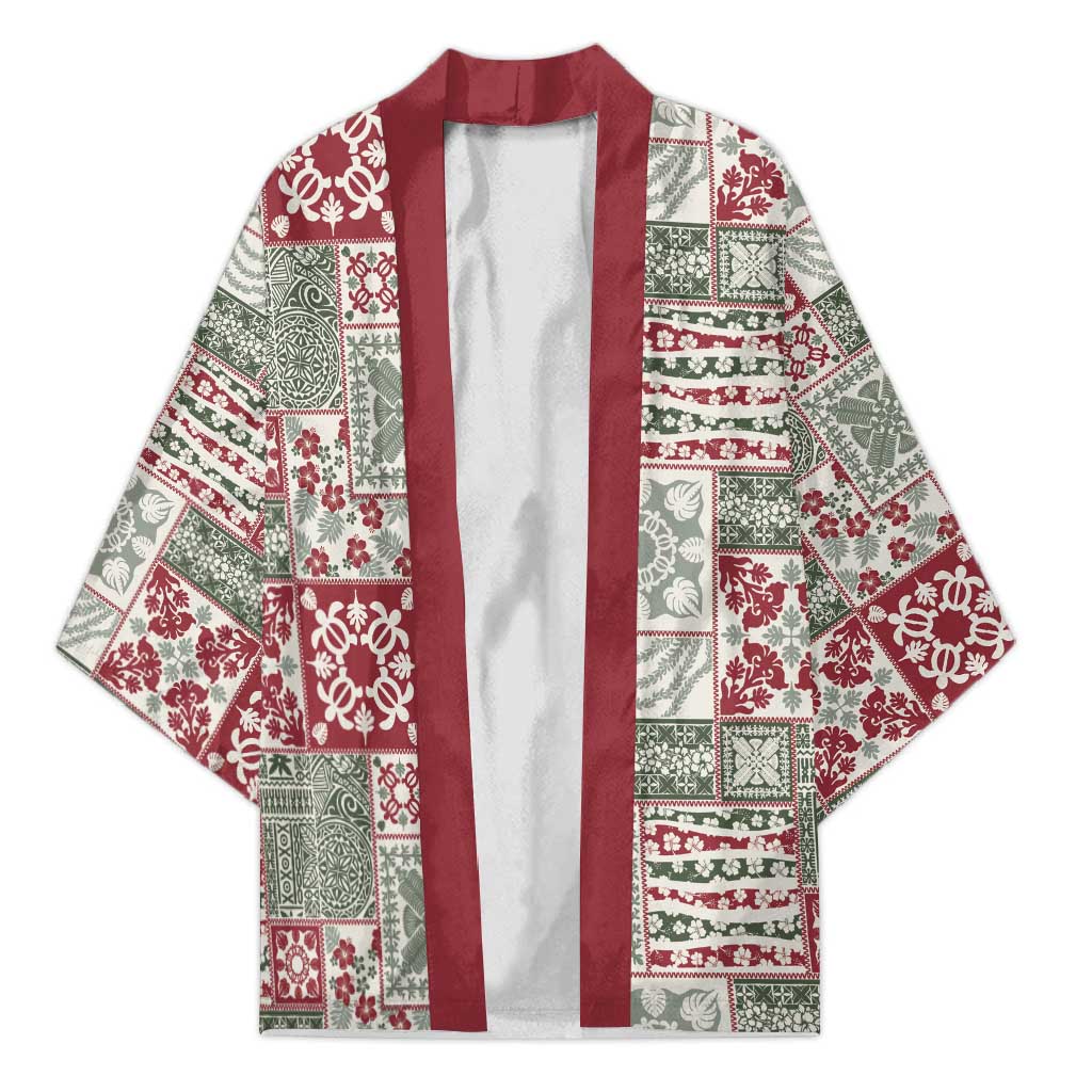 Mele Kalikimaka Hawaii Christmas Kimono Aloha Spirit with Hawaiian Quilt Pattern - Polynesian Pride