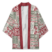 Mele Kalikimaka Hawaii Christmas Kimono Aloha Spirit with Hawaiian Quilt Pattern - Polynesian Pride