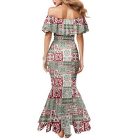 Mele Kalikimaka Hawaii Christmas Mermaid Dress Aloha Spirit with Hawaiian Quilt Pattern - Polynesian Pride