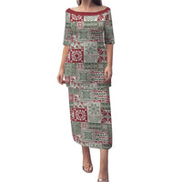 Mele Kalikimaka Hawaii Christmas Puletasi Aloha Spirit with Hawaiian Quilt Pattern - Polynesian Pride