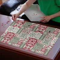 Mele Kalikimaka Hawaii Christmas Puzzle Aloha Spirit with Hawaiian Quilt Pattern - Polynesian Pride