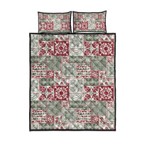 Mele Kalikimaka Hawaii Christmas Quilt Bed Set Aloha Spirit with Hawaiian Quilt Pattern - Polynesian Pride