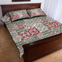 Mele Kalikimaka Hawaii Christmas Quilt Bed Set Aloha Spirit with Hawaiian Quilt Pattern - Polynesian Pride