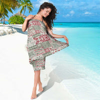 Mele Kalikimaka Hawaii Christmas Sarong Aloha Spirit with Hawaiian Quilt Pattern - Polynesian Pride